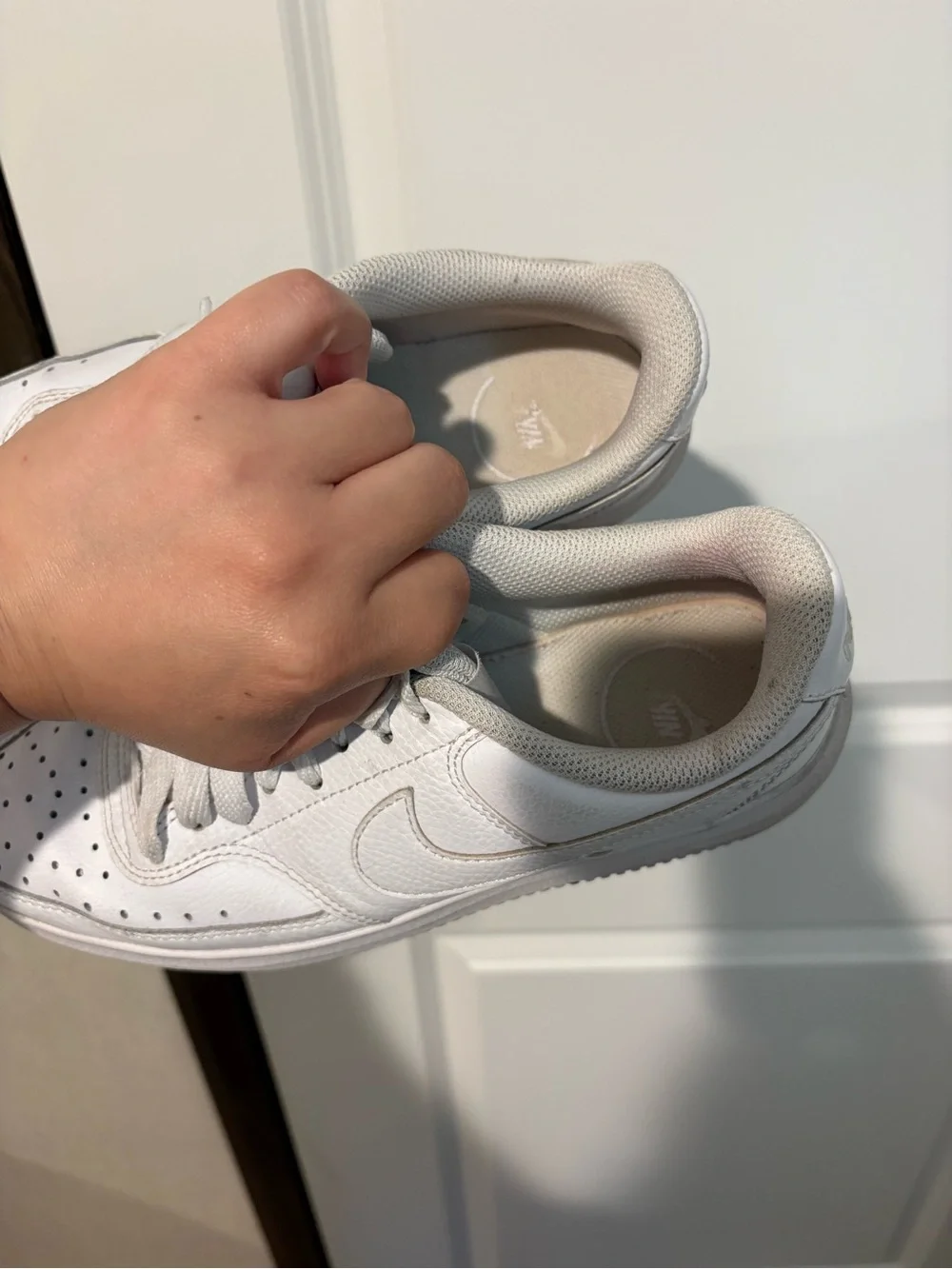 Nike White Leather Low-Top Sneakers